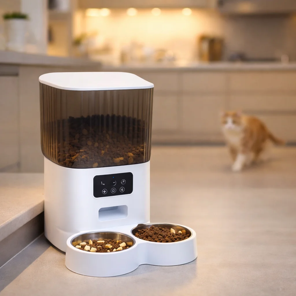 Automatic Pet Feeder WiFi Camera with Smart Dispenser - lifestyle view
