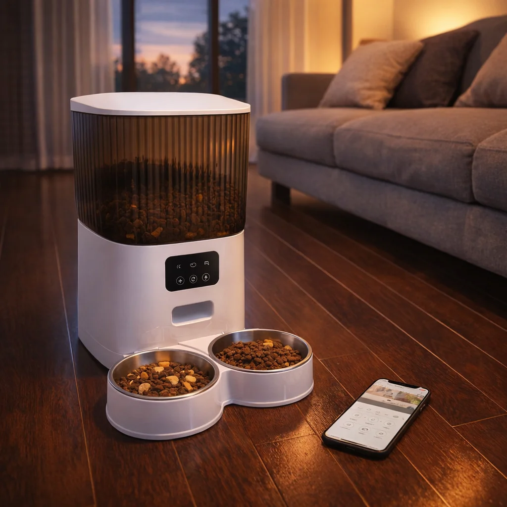 Automatic Pet Feeder WiFi Camera with Smart Dispenser - lifestyle view